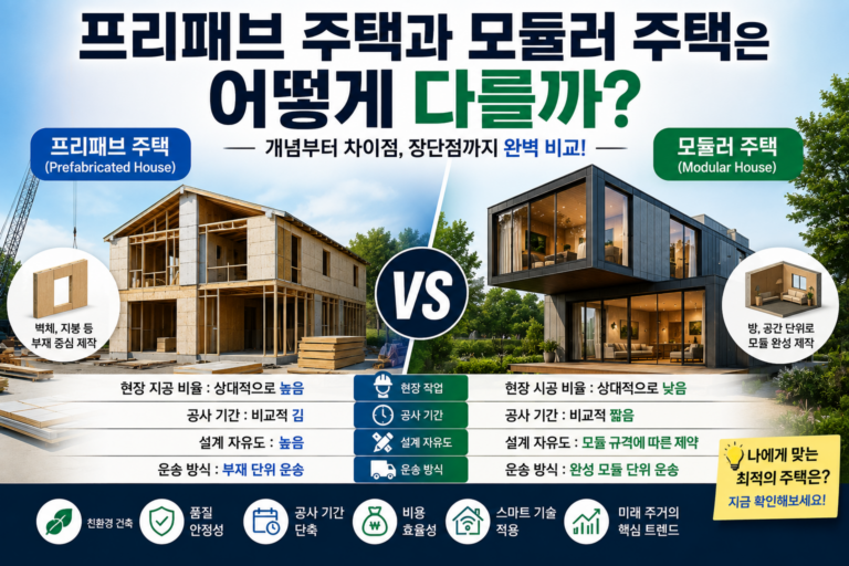 프리패브 주택과 모듈러 주택은 어떻게 다를까? 헷갈리는 차이점 완벽 정리 7 프리패브와의 차이 썸네일