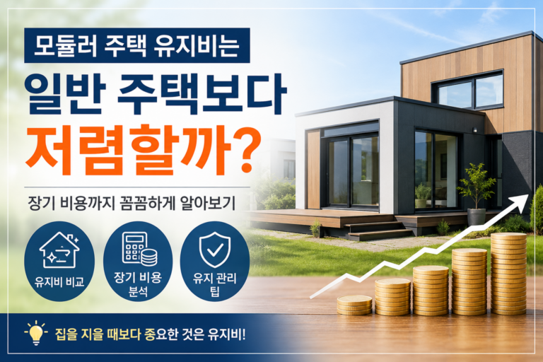모듈러 주택 유지비는 일반 주택보다 저렴할까? 장기 비용까지 꼼꼼하게 알아보기 4 모듈러 주택 유지비 썸네일