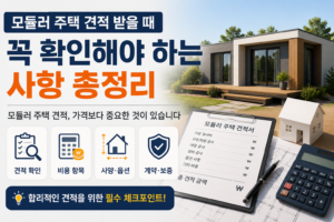 모듈러 주택 견적 받을 때 꼭 확인해야 하는 사항 총정리 1 모듈러주택 견적관련 썸네일