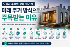 모듈러 주택의 장점 10가지, 미래 주거 방식으로 주목받는 이유 9 모듈러주택의 장점 10가지 쌈네일 점