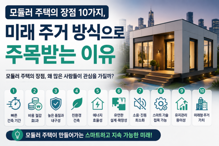 모듈러 주택의 장점 10가지, 미래 주거 방식으로 주목받는 이유 9 모듈러주택의 장점 10가지 쌈네일 점