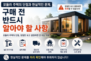 모듈러 주택의 단점과 현실적인 문제, 구매 전 반드시 알아야 할 사항 8 모듈러주택의 단점 썸네일