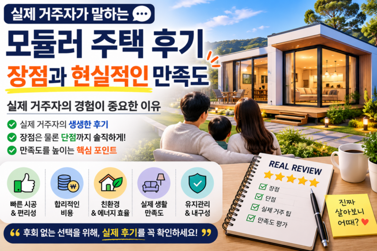 실제 거주자가 말하는 모듈러 주택 후기 분석, 장점과 현실적인 만족도 알아보기 7 모둘러하우스 사용후기 썸네일