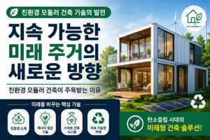 친환경 모듈러 건축 기술의 발전, 지속 가능한 미래 주거의 새로운 방향 4 모둘러하우스 새로운방향 썸네일