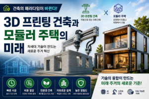 3D 프린팅 건축과 모듈러 주택의 미래 1 프린팅건축과 모둘러하우스 썸네일