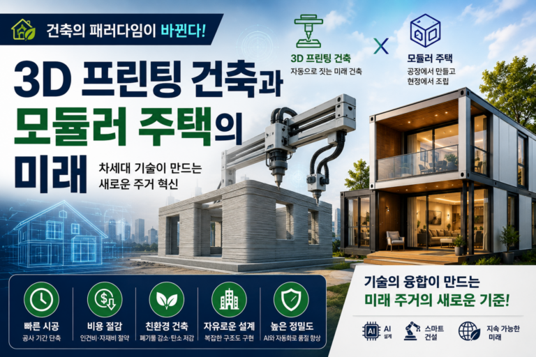 3D 프린팅 건축과 모듈러 주택의 미래 1 프린팅건축과 모둘러하우스 썸네일