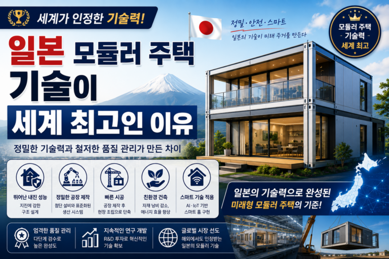 일본 모듈러 주택 기술이 세계 최고인 이유 7 일본 모듈러 주택 기술이 세계 최고인 이유