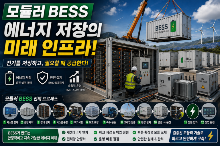모듈러 BESS란? 배터리 에너지저장장치 구조·제작·설치 완벽 가이드 6 모듈러 BESS란?