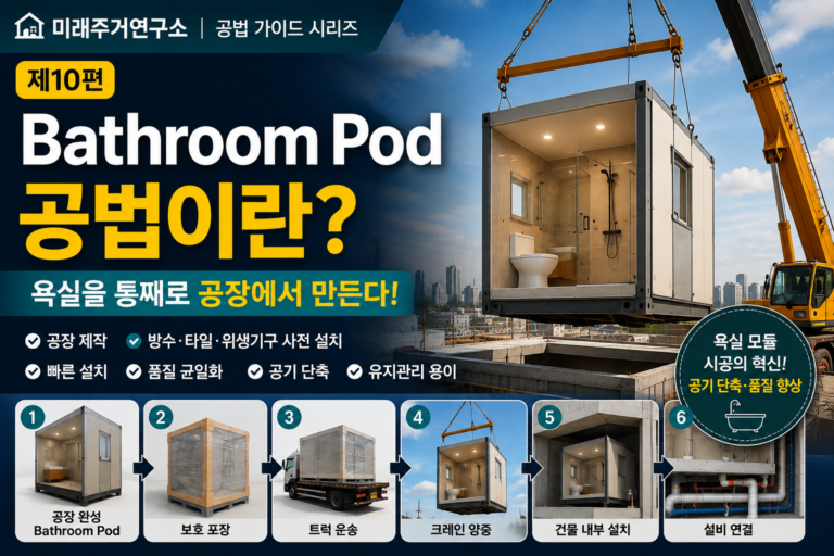 Bathroom Pod 공법이란? 욕실 모듈 구조·제작·시공원리 완벽 가이드 7 Bathroom Pod 공법이란?