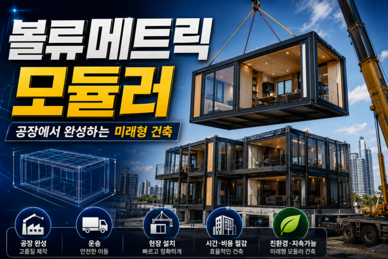 볼류메트릭 모듈러 공법이란? 3차원 모듈 구조·제작원리 완벽 가이드 4 볼트 메트릭 모듈러