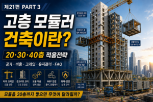 고층 모듈러 건축이란? 20층·30층으로 올라가면 구조가 달라지는 이유 2 고층 모듈러 건축