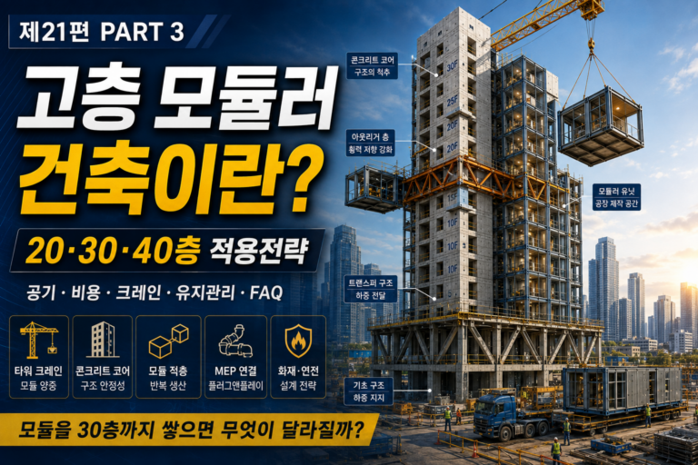 고층 모듈러 건축이란? 20층·30층으로 올라가면 구조가 달라지는 이유 2 고층 모듈러 건축