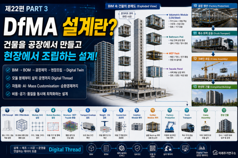 DfMA 설계란? 모듈러 건축의 공장제작·조립을 결정하는 핵심 설계기술 1 DfMA 설계란?