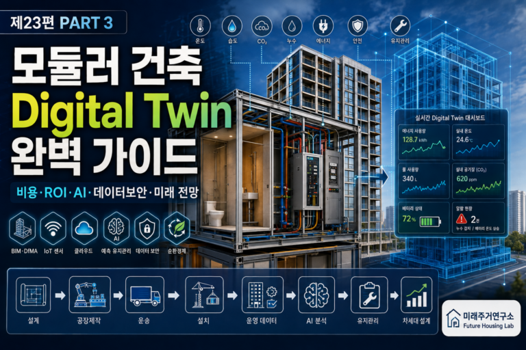 모듈러 건축 Digital Twin이란? BIM부터 운영까지 연결되는 미래 건축기술 4 모듈러 건축 Digital Twin