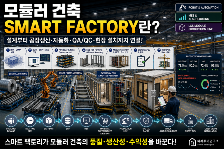 모듈러 건축 Smart Factory란? 자동화 공장에서 주택을 생산하는 미래 건축기술 3 모듈러 건축 Smart Factory