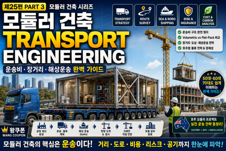 모듈러 건축 Transport Engineering이란? 공장에서 현장까지 모듈 운송기술 2 모듈러 건축 Transport Engineering