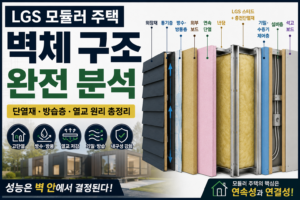 LGS 모듈러 주택 벽체 구조|단열재·방습층·열교 원리 총정리 1 LGS 모듈러 주택 벽체 구조 분석 썸네일