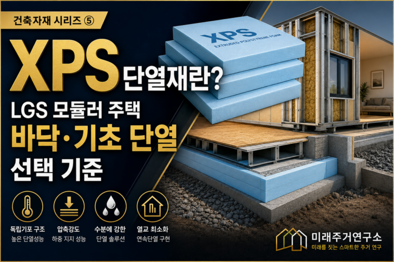 XPS 단열재란? LGS 모듈러 주택 바닥·기초 단열과 선택 기준 4 XPS 바닥·기초 단열 가이드