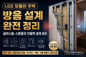 LGS 모듈러 주택 방음 설계 총정리