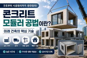 콘크리트 모듈러 공법이란? 건축의 생산방식을 바꾸는 기술 3 콘크리트 모듈러 공법