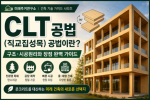 CLT 공법이란? 직교집성목 구조·시공원리와 장점 완벽 가이드 8 콘크리트를 대신하는 미래의 목구조