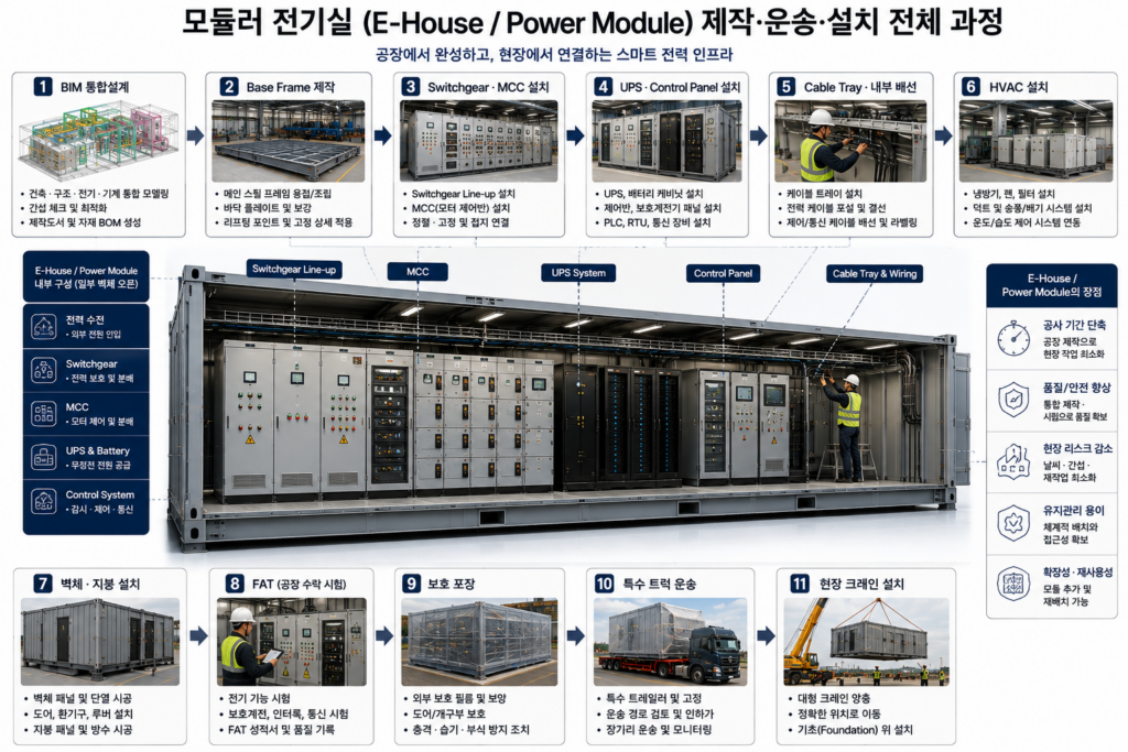 모듈러 전기실 E-House란? Power Module 구조·제작·시공원리 완벽 가이드 1 image 13