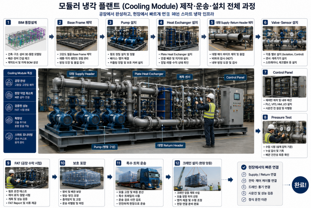 모듈러 냉각 플랜트란? Cooling Module 구조·제작·시공원리 완벽 가이드 1 image 15