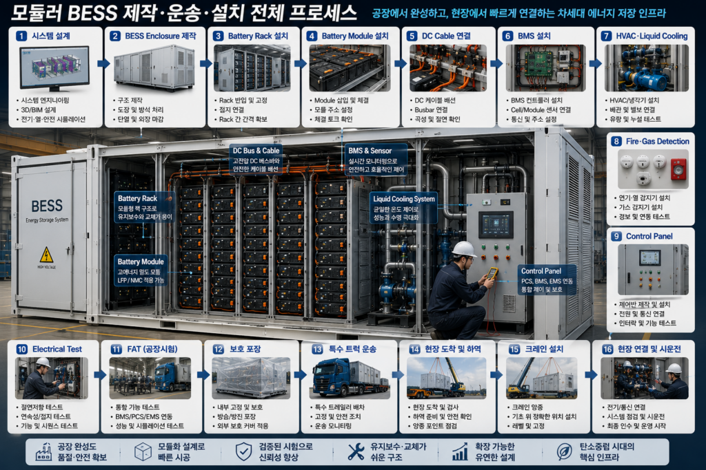 모듈러 BESS란? 배터리 에너지저장장치 구조·제작·설치 완벽 가이드 1 image 16