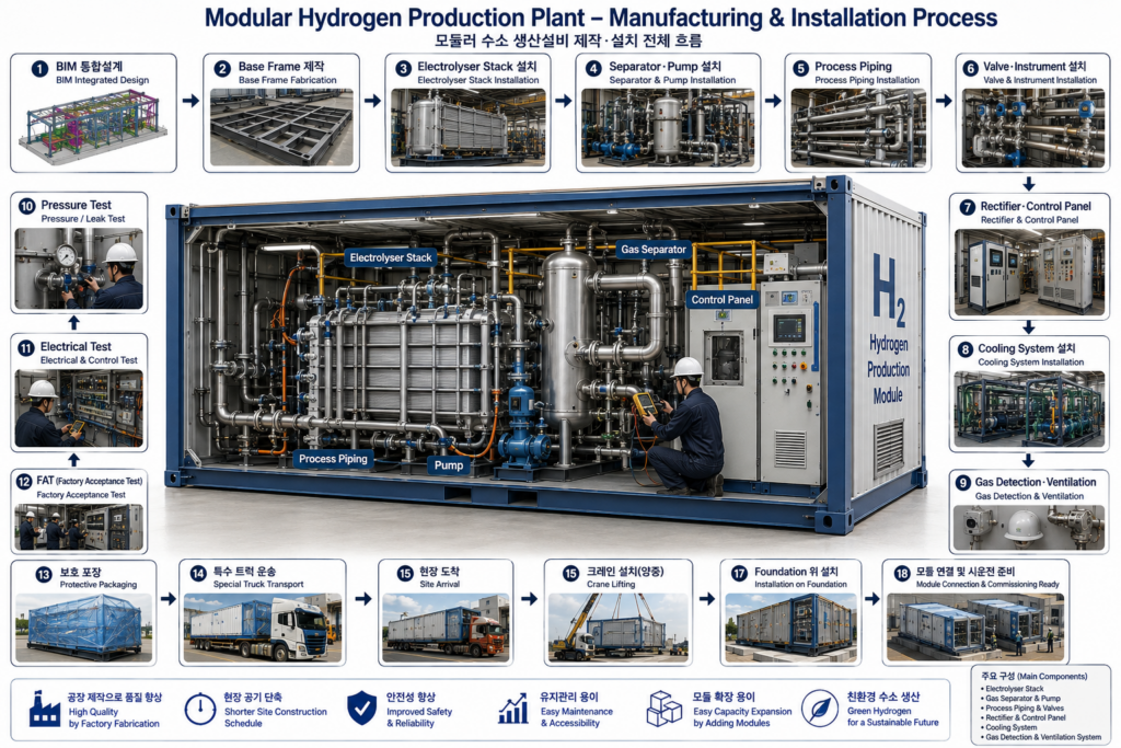 모듈러 수소 생산설비란? Hydrogen Module·Electrolyser 구조와 제작 원리 1 image 18