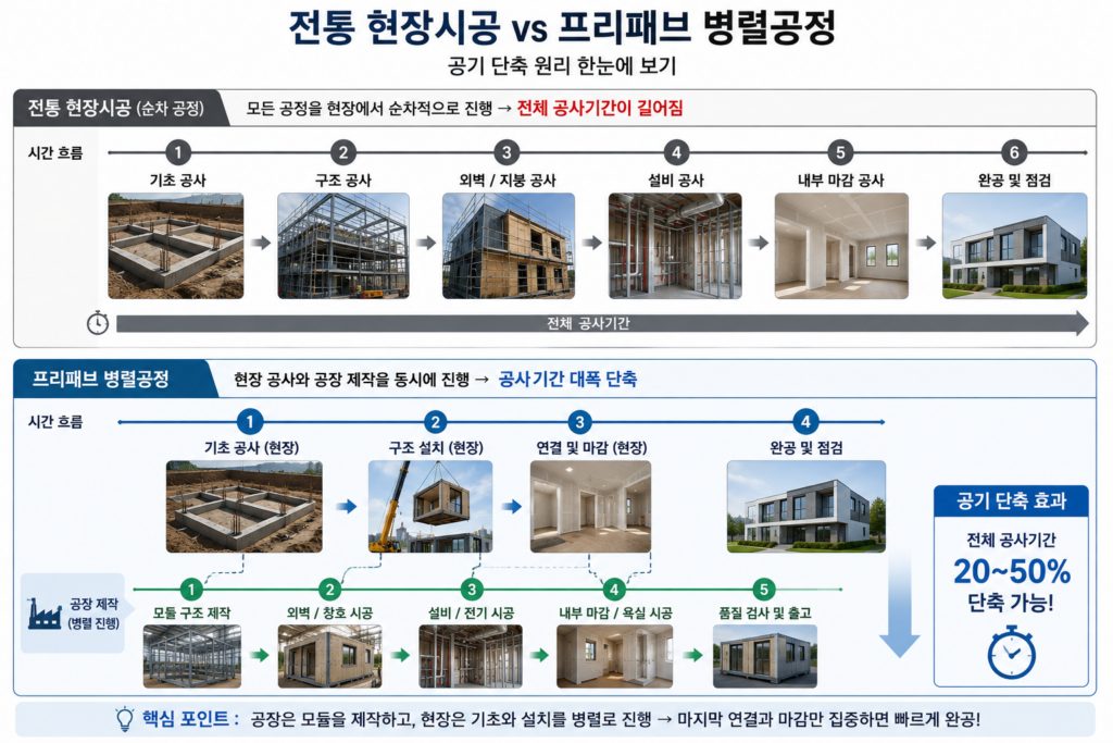 프리패브 공법이란? 모듈러·패널라이즈드 차이부터 시공원리까지 완벽 가이드 1 image 2