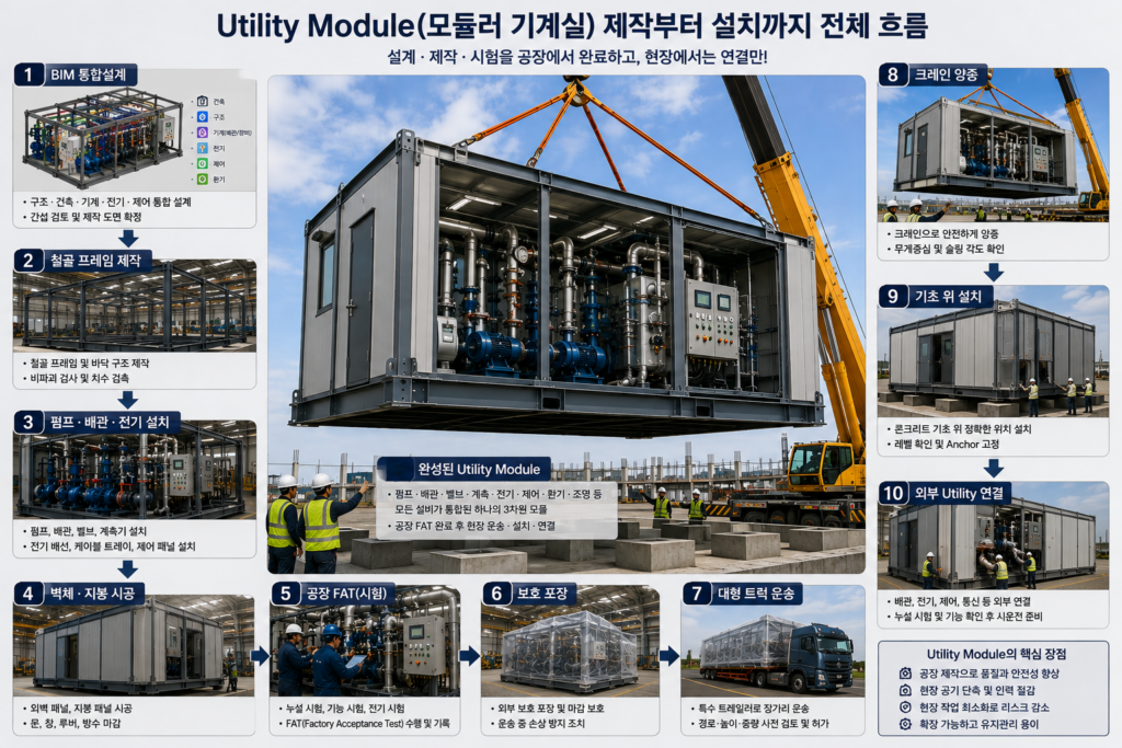 Utility Module 공법이란? 모듈러 기계실 구조·제작·설치 완벽 가이드 1 image 9