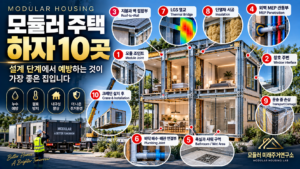 모듈러 주택에서 하자가 생기기 쉬운 10곳과 설계 단계 예방법 6 모듈러 주택 하자 예방 가이드 썸네일