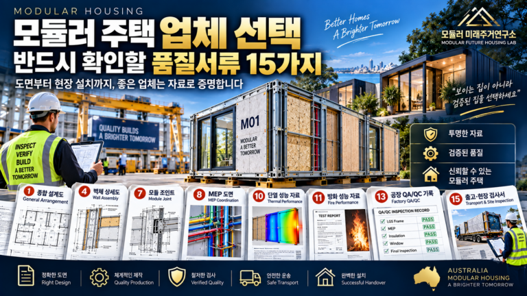 모듈러 주택 업체가 보여줘야 할 도면·시험성적서·품질서류 15가지 4 모듈러 주택 품질서류 15가지썸네일