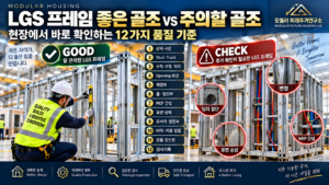 좋은 LGS 프레임과 나쁜 LGS 프레임은 무엇이 다를까? 현장에서 보는 12가지 기준 2 LGS 프레임 품질 비교 가이드 썸네일