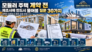 모듈러 주택 계약 전 제조사에 반드시 물어볼 질문 30가지 9 모듈러 주택 계약 전 필수 질문 30가지 썸네일