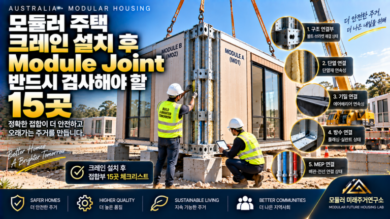 모듈러 주택 크레인 설치 후 Module Joint 반드시 검사해야 할 15곳 2 모듈러 주택 크레인 설치 체크리스트 썸네일