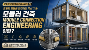 모듈러 건축 Module Connection Engineering이란? 모듈 접합부 핵심 기술 5 모듈러 연결 엔지니어링 핵심 기술