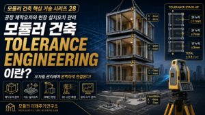 모듈러 건축 Tolerance Engineering이란? 공장 제작오차와 현장 설치오차 관리 3 모듈러 건축 오차 관리 기술