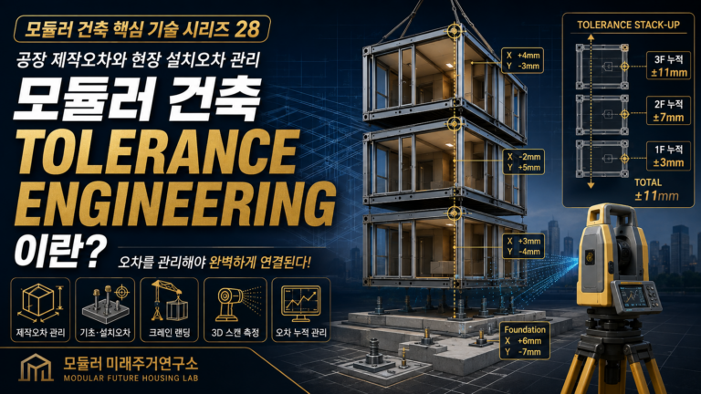 모듈러 건축 Tolerance Engineering이란? 공장 제작오차와 현장 설치오차 관리 7 모듈러 건축 오차 관리 기술