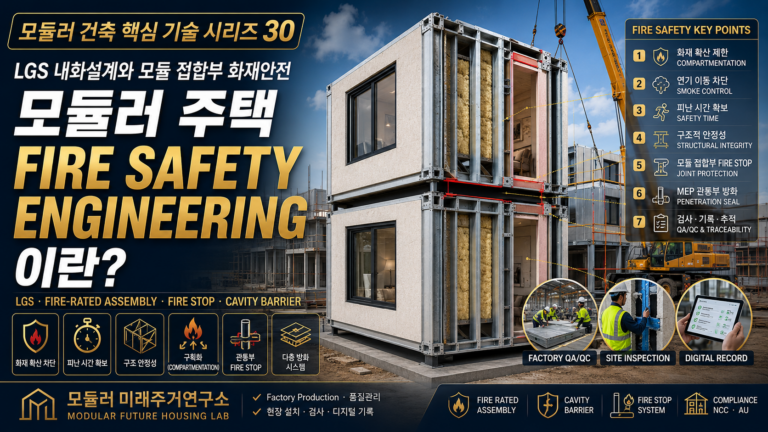 모듈러 주택 Fire Safety Engineering이란? LGS 내화설계와 모듈 접합부 화재안전 2 모듈러 주택 화재안전 엔지니어링