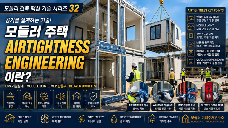 모듈러 주택 Airtightness Engineering이란? LGS 기밀설계와 Module Joint 핵심 8 모듈러 주택 기밀설계 핵심 가이드