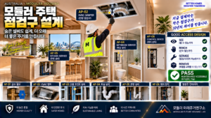 모듈러 주택의 숨은 공간을 검사하는 방법: Inspection Access Panel 설계 원칙 3 모듈러 주택 점검구 설계 인포그래픽 썸네일