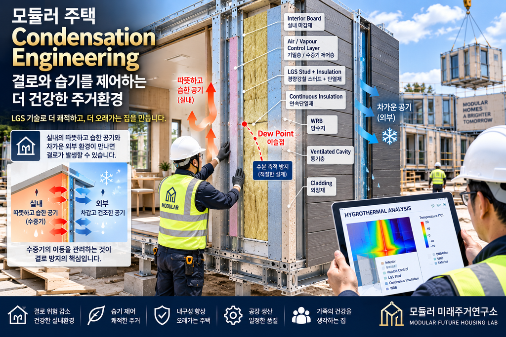모듈러 주택 Condensation Engineering이란? LGS 결로·습기 제어 설계 1 모듈러 주택 Condensation Engineering LGS 결로 습기 제어 설계