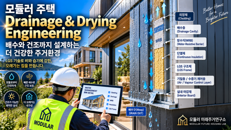 모듈러 주택 Drainage & Drying Engineering이란? LGS 배수·건조 외피 설계 6 모듈러 주택 배수·건조 설계 썸네일