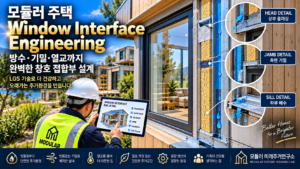 모듈러 주택 Window Interface Engineering이란? LGS 창호 방수·기밀·열교 설계 1 모듈러 주택 창호 접합부 설계 썸네일