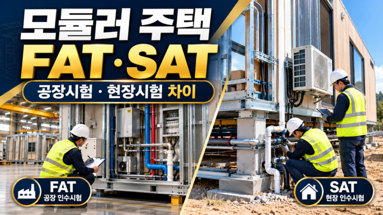 모듈러 주택 FAT와 SAT 차이|공장시험·현장시험 품질관리 실무 가이드 7 모듈러 주택 FAT·SAT 썸네일